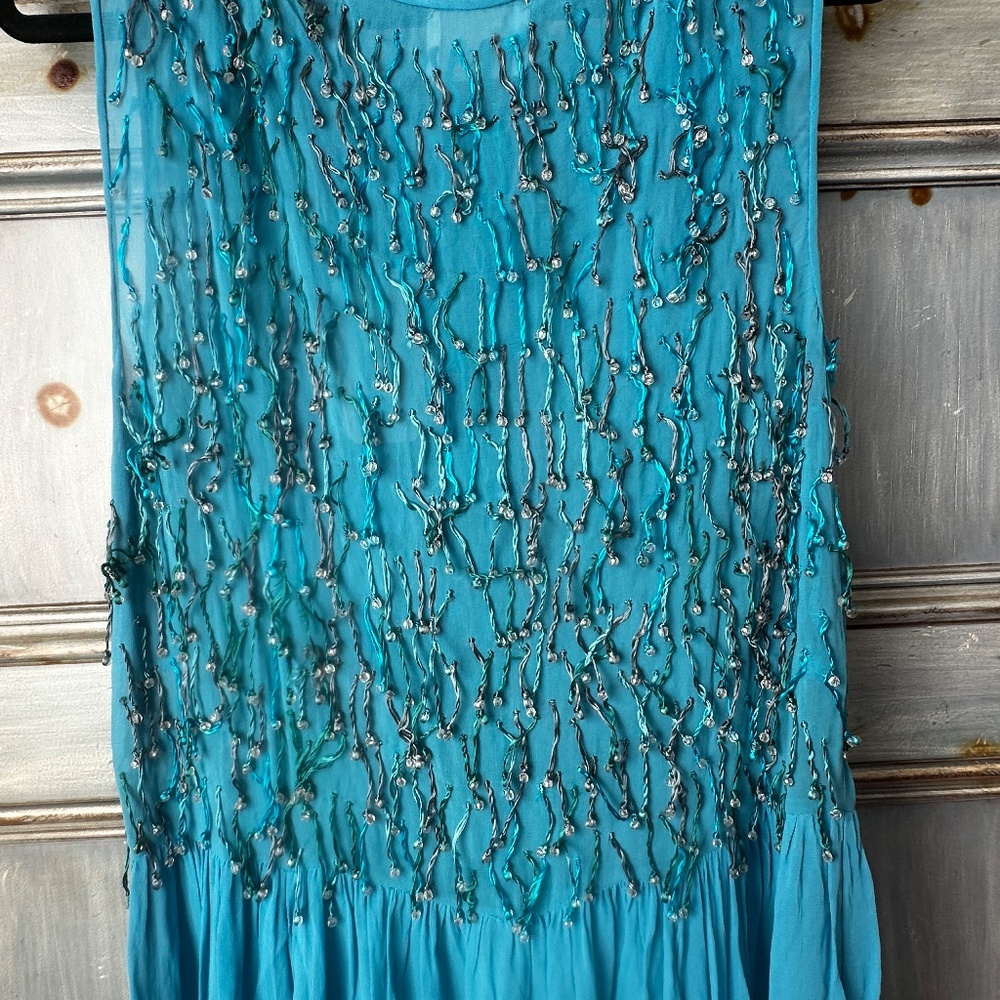 Doen Heirloom Danyala Dress in Blue Gratto Size L NWT - Picture 16 of 16